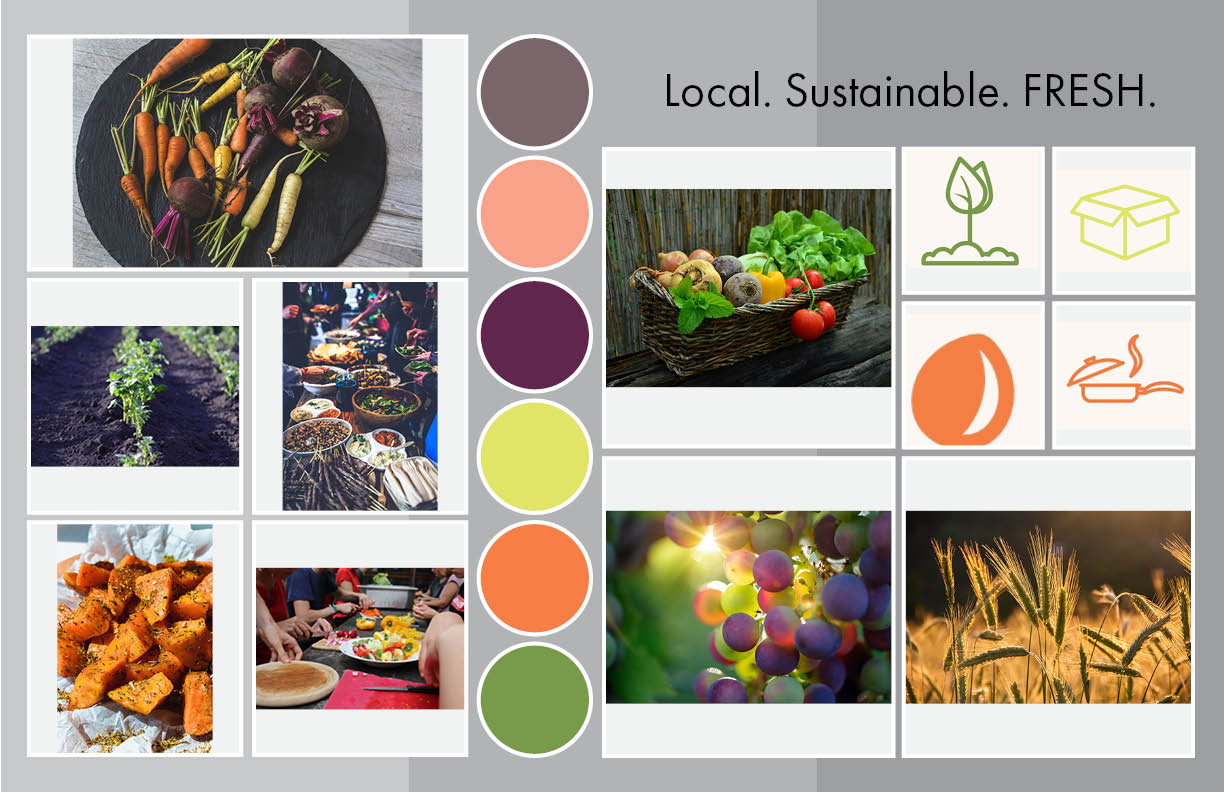 Fresh Fare Farms campaign mood board