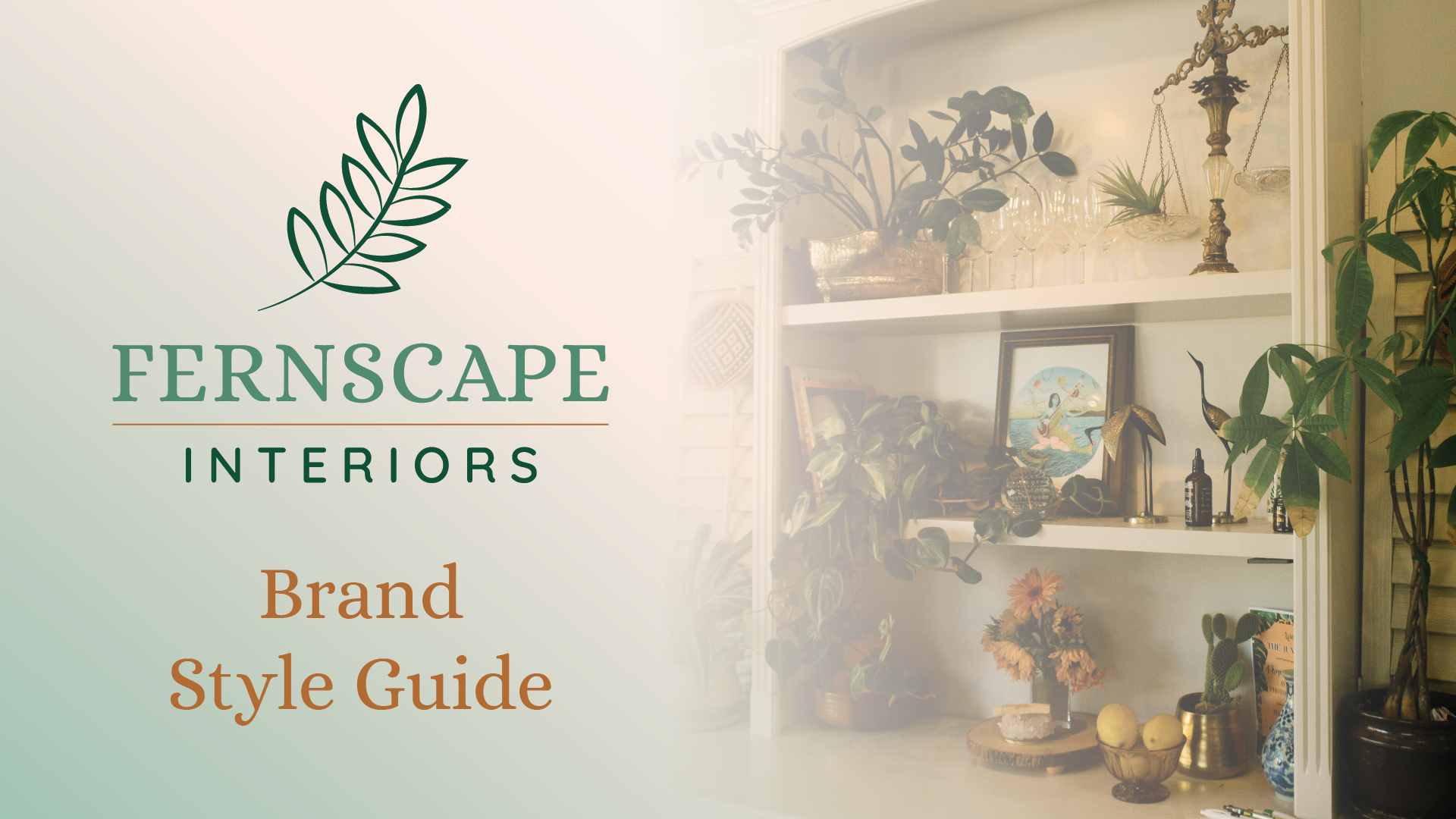 Fernscape Interiors brand style guide cover